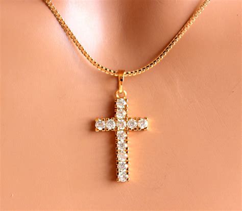 Gucci gold cross necklace